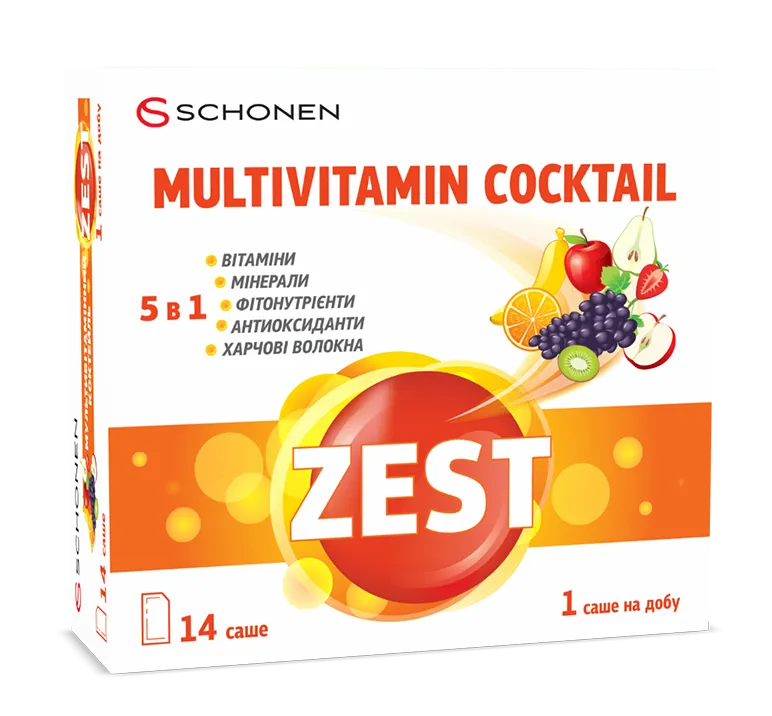 ZEST Multivitamin Cocktail №14 - 1 саше на добу