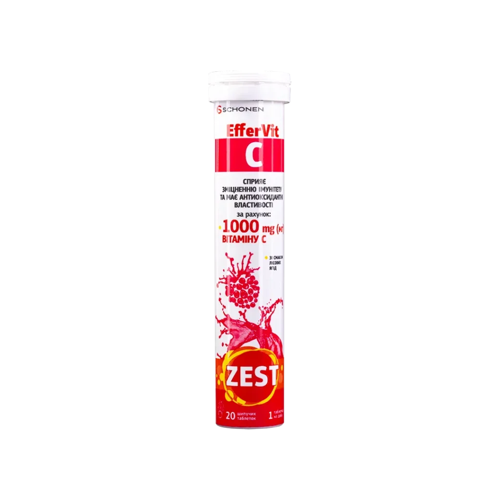 Туба ZEST EfferVit C 20 шипучих таблеток