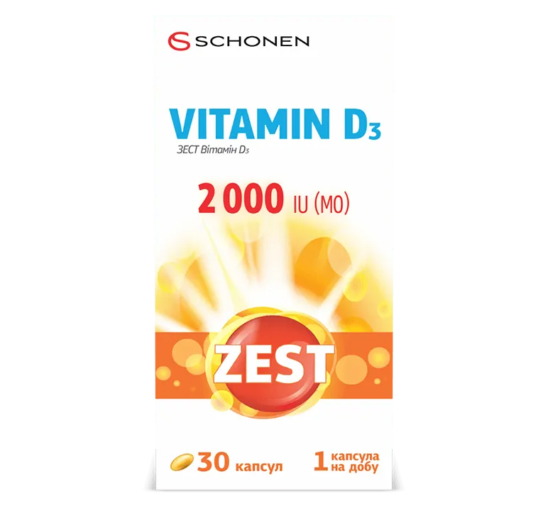 Упаковка ZEST Vitamin D3 2000 IU