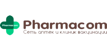 Логотип аптеки Pharmacom