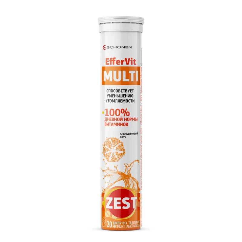 Туба ZEST EfferVit Multi с шипучими таблетками